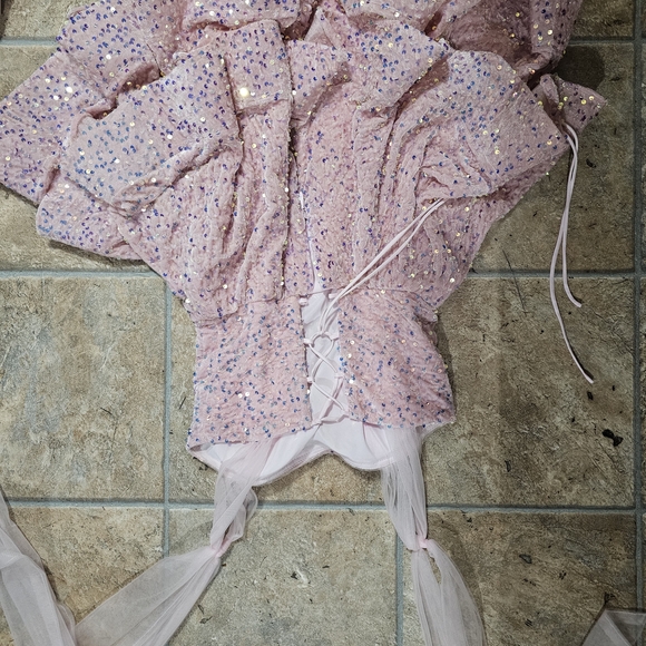 Sparkling Pink Kids Dress - Picture 2 of 2